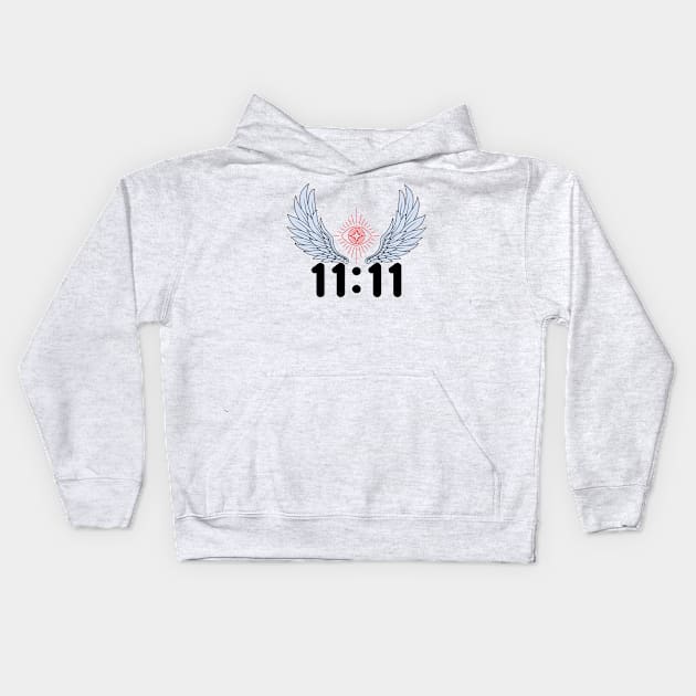 Angel Number 1111 Kids Hoodie by spiritualmate